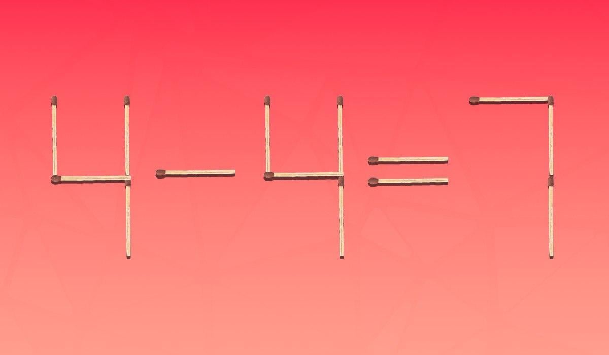 Математически пъзел: трябва да теглиш само една кибритена клечка.