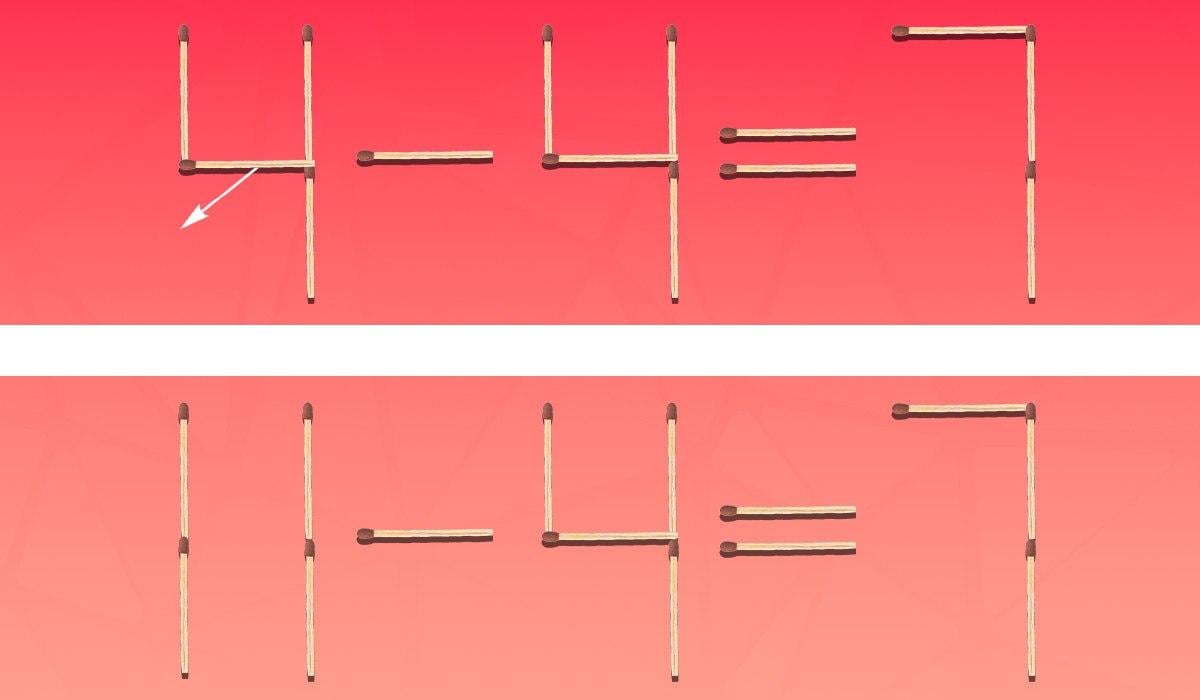 Математически пъзел: трябва да влачите само една клечка