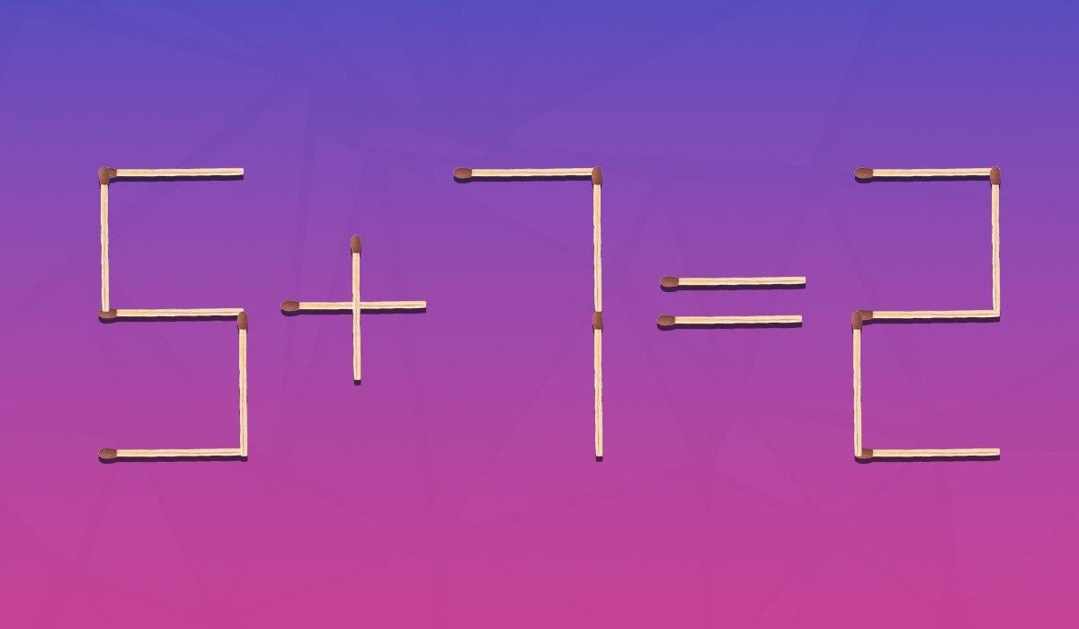 Трябва да преместите едно съвпадение и равенството става правилно: тест за интелигентност