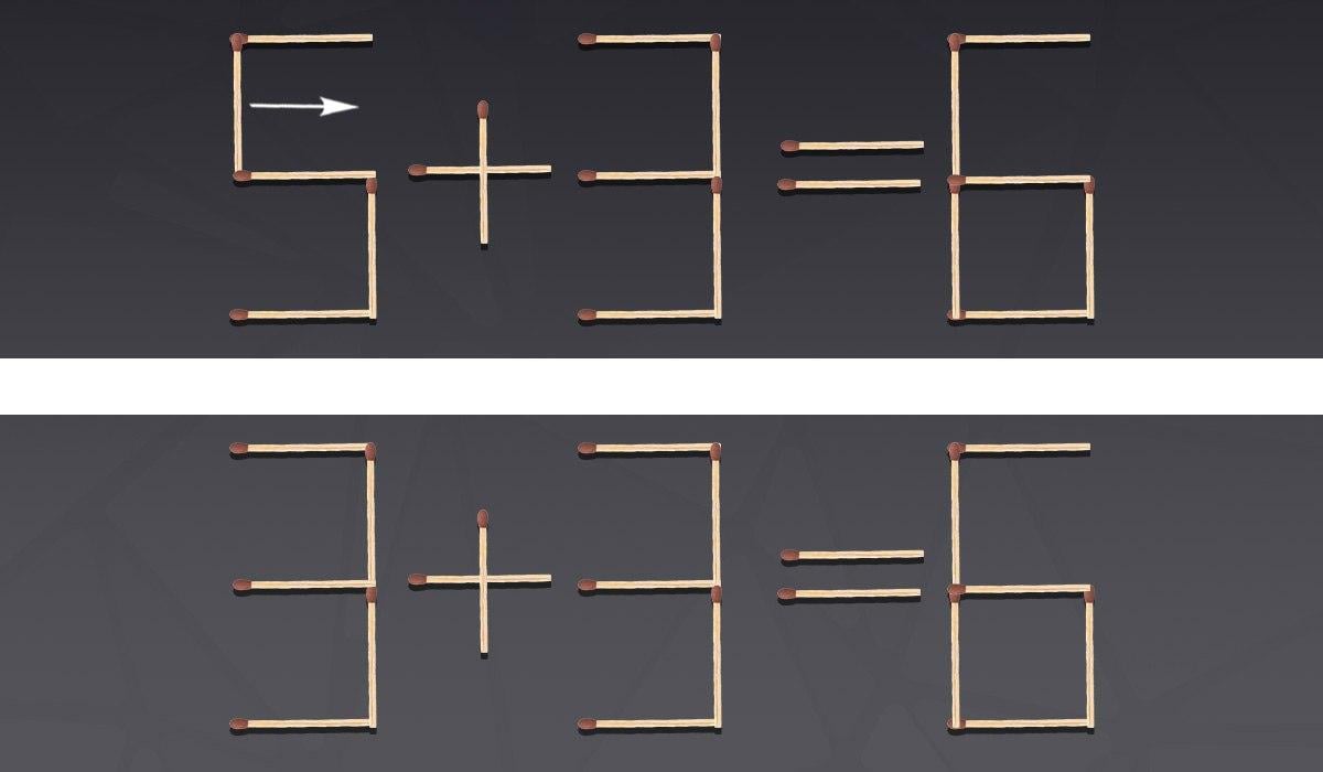 Много труден пъзел: трябва да преместите само една кибритена клечка