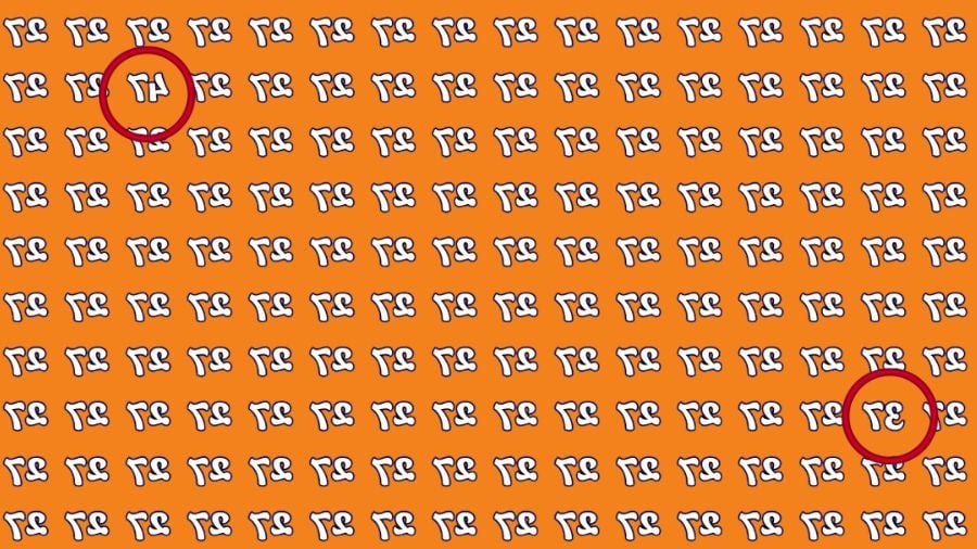 Труден тест за интелигентност: само гениите могат да открият обърнатите числа 47 и 37 за 13 секунди