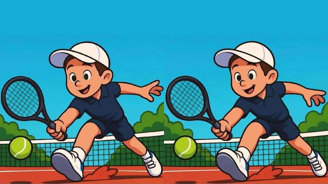 пъзел Намери разликите - тенисист