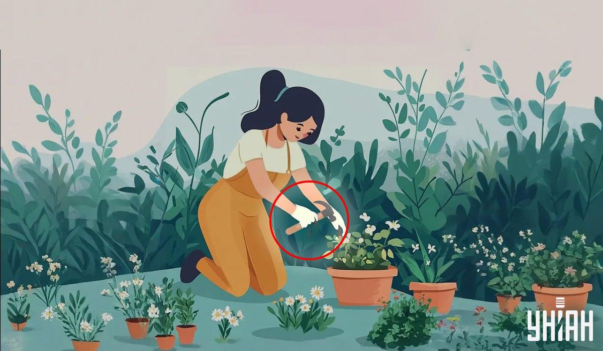 Жена държи чук / Moje Collage Жена, която държи чук / Колаж на УНИАН