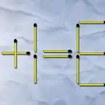 Единият мач трябва да се изхвърли, а другият да се пренареди: предизвикателен тест за интелигентност Единият мач трябва да се изхвърли, а другият да се