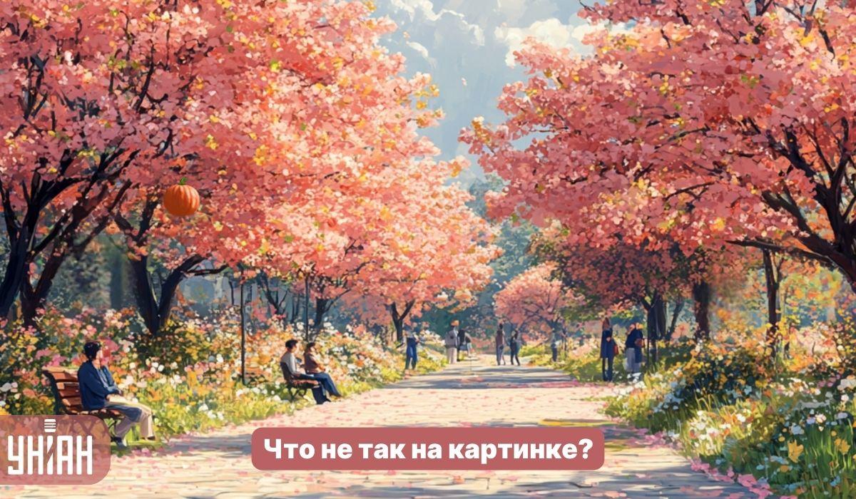 Открийте странна буболечка в парк с дървета сакура за 5 секунди: прост IQ тест