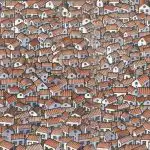 Оптична илюзия: намерете скрита котка сред къщите за 30 секунди