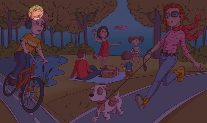 Оптична илюзия с обрат: само гений може да намери хипопотам в парка за 15 секунди