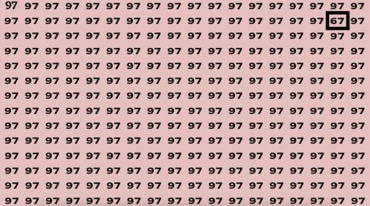 Приемете предизвикателството: само остри очи могат да видят числото 67 в пъзела за 3 секунди