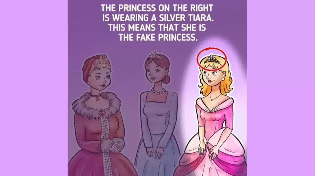 IQ тест пъзел: открийте фалшивата принцеса на снимката Пъзел с IQ тест: открийте фалшивата принцеса на снимката - решение