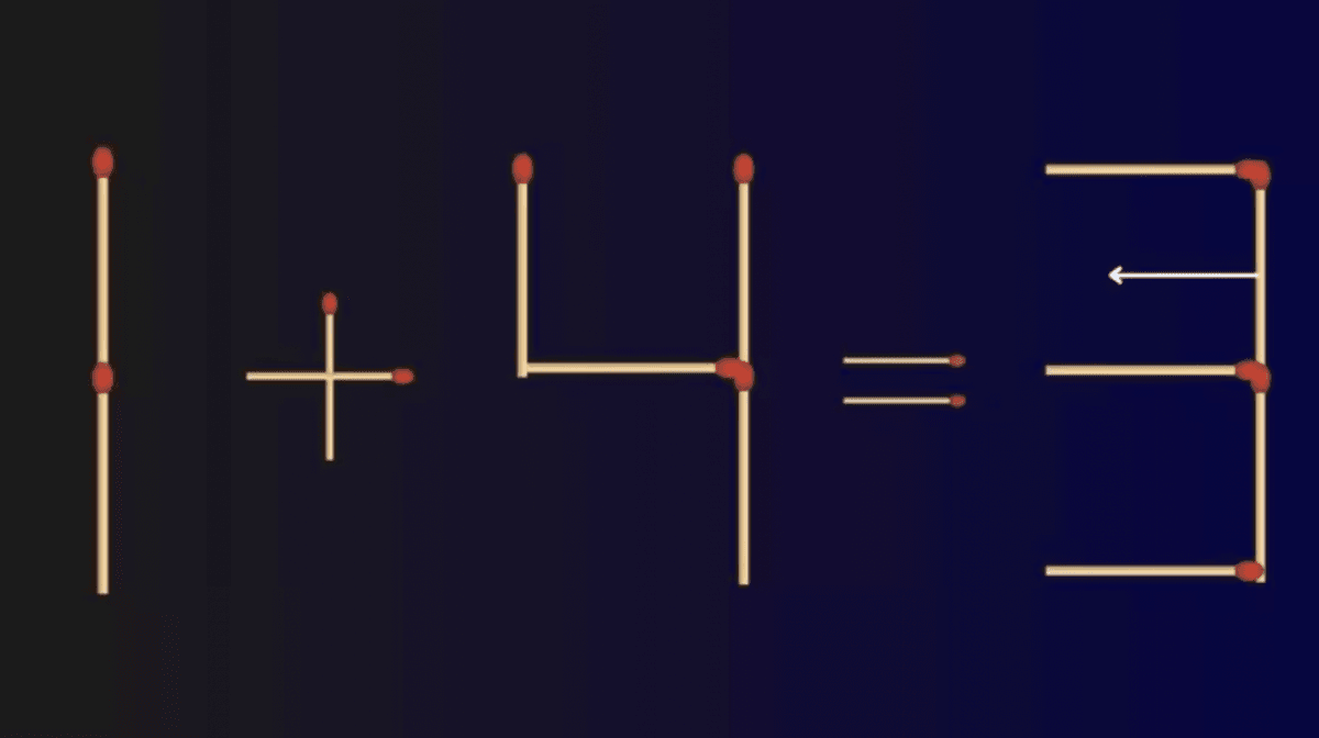 За да направите уравнението вярно, трябва да преместите едно мачле / снимка fresherslive.com