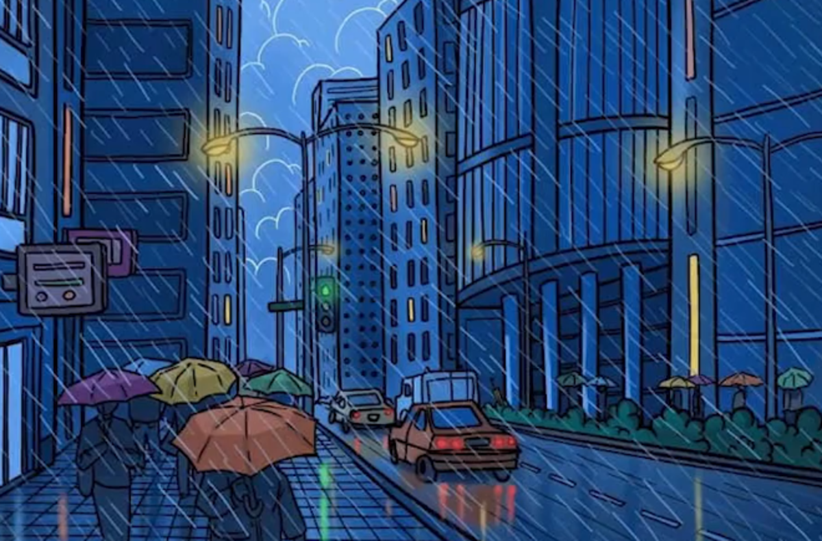 Опитайте се бързо да намерите скрития чадър / Bright Side pattern Опитайте се бързо да намерите скрития чадър / Bright Side модел